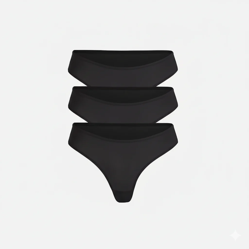 Classic Thong Preset 3-Pack Black
